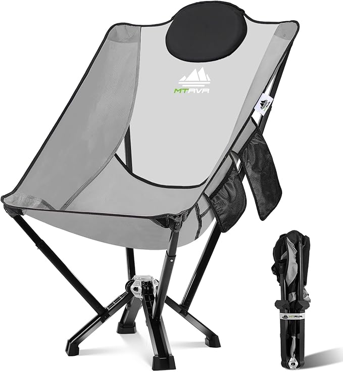 Utility-Grade High-Back Folding Chair — Stable One-Piece Structure, Extended Back Support for Longer Sitting, Reinforced Aluminum Frame, Portable Chair for Camping, RV & Outdoor Use