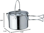 Snow Peak Kettle No. 1 - Stainless Steel Kettle for Outdoor Cooking - Durable Camping Kettle for Camping & Hiking