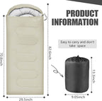 Camping Sleeping Bags for Adults Kids Waterproof Lightweight Sleeping Bag for Cold Weather or Warm Backpacking Hiking Mountaineering Indoor Outdoor Use