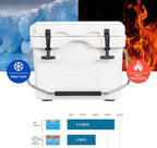 Goplus 16 Quart Cooler, 24-Can Capacity Ice Chest with 2 Cup Holders, 3-5 Days Ice Retention, Portable Insulated Ice Box for Camping, Fishing Outdoor Activities