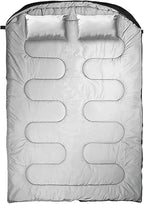 oaskys Double Sleeping Bag for Adults with 2 Pillows - Queen Size XL Waterproof Sleeping Bag for All Season Camping Hiking Backpacking 2 Person Sleeping Bags for Cold Weather & Warm