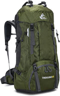Bseash 60L Waterproof Hiking Camping Backpack with Rain Cover, Large Outdoor Sport Travel Daypack Rucksack for Climbing
