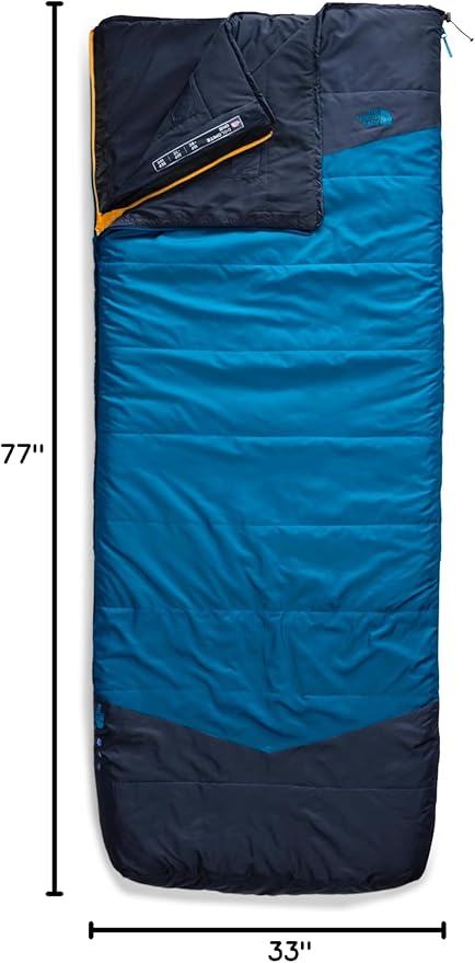 The North Face Sleeping-Bags Dolomite One 15F / -9C, 3-in-1 Insulated Sleeping Bag - Water Repellent, Rectangular Shape, Fleece Lined