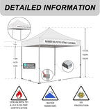 Eurmax USA Standard 10x10ft Patio Pop Up Canopy Tent for Outdoor Events Commercial Instant Canopies with Heavy Duty Roller Bag,Bonus 4 Canopy Sand Bags(Khaki)