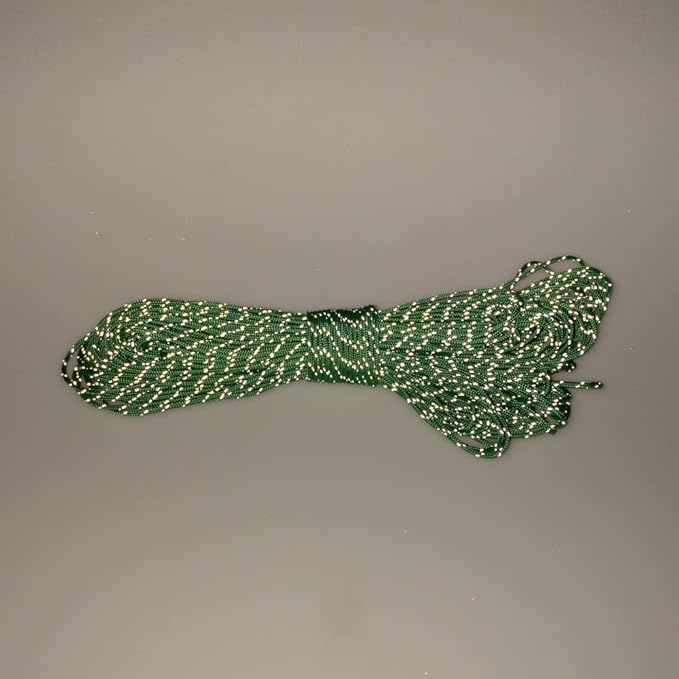 Paracord Planet – Fluorescent 1.75mm Reflective Guyline 95 Paracord Tent Rope Camping Parachute Cord – Kelly Green – 65ft