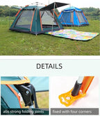 2-3 People Backpacking Tent Outdoor Camping 4 Season Winter Skirt Tent Double Layer Waterproof Hiking Survival
