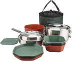 Gerber Gear ComplEAT Cook Set - Dishwasher-Safe Camping Cookware for Outdoor Cooking - Includes Saute Pan, Stock Pot, 4 Plates, 4 Bowls, Mixing Bowl & More