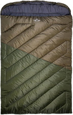 Teton Mammoth Queen Size Double Sleeping Bag- A Warm Bag The Whole Family can Enjoy – Great for Camping, Hunting and Base Camp. Compression Sack Included