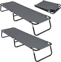 Giantex 2-Pack Folding Camping Cot for Adults, Portable Sleeping Cot Bed with 600D Oxford Fabric, Heavy Duty Frame, 350Lbs Capacity, 1-Step Use, Outdoor Lounge Chair for Sleepover Hiking, Home Office