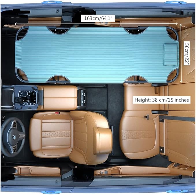 AZMANI Portable Travel Car Bed for SUV, Adult, Knitting Surface, Holds 550 Lbs (Size: 163x56x38cm-A)