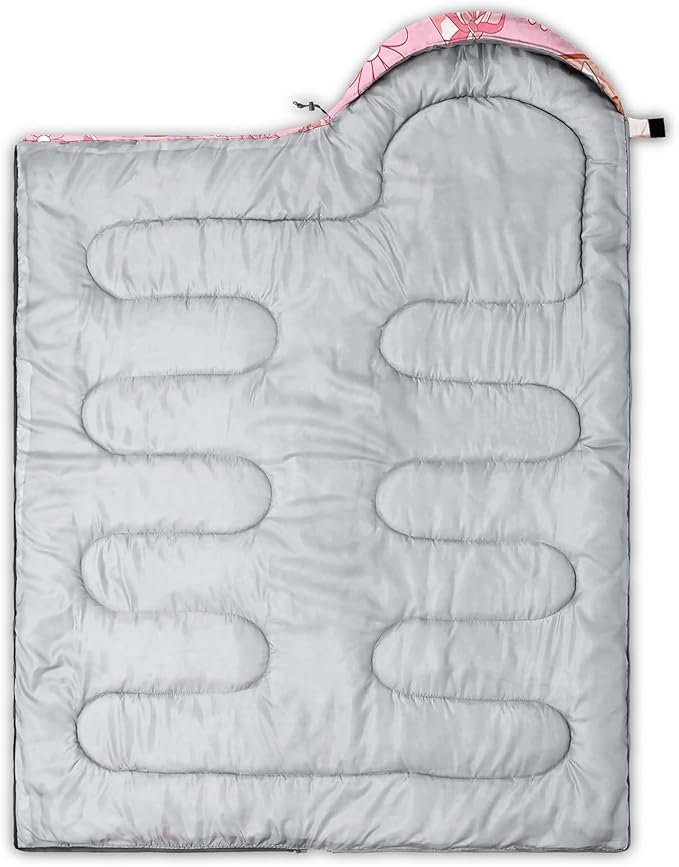 QOOMO Camping Sleeping Bags,3 Season Warm & Cool Weather,Lightweight,Waterproof Sleeping Bags for Adults & Kids Traveling,and Outdoors