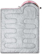 QOOMO Camping Sleeping Bags,3 Season Warm & Cool Weather,Lightweight,Waterproof Sleeping Bags for Adults & Kids Traveling,and Outdoors