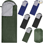 Macarrie 6 Pack Bulk Sleeping Bags for Homeless Donation, 0 Degree Waterproof Sleeping Bags with Compression Sack for Adults Winter Cold Weather Care Camping Hiking Emergency