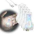 Mini Lantern LED Flashlight, Small Keychain Flashlight Rechargeable USB, Waterproof Pocket Purse Light with Magnetic for Camping Nighttime, EDC Gear Tools Keychian Light (White-4Pcs)