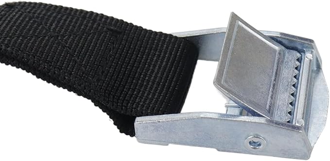 5Pcs Tie Down Straps Black Nylon Strap 1"*39.37" (3.28ft) Adjustable Straps with Heavy Duty Cam Lock Buckles, Lashing Strap for Backpacking, Outdoor Activities