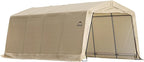 ShelterLogic Peak Style Roof Instant Garage Carport Car Canopy with Steel Frame and Waterproof UV-Treated Cover