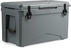 Goplus Hard Cooler, Insulated Ice Chest w/Portable Handles, Cup Holders, Ruler, Bottle Opener, 6 Day Ice Retention for Drink, Beverage, Camping, Fishing, Beach