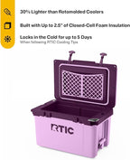 RTIC Ultra-Light 32 Quart Hard Cooler Insulated Portable Ice Chest Box for Drink, Beverage, Beach, Camping, Picnic, Fishing, Boat, Barbecue, 30% Lighter Than Rotomolded Coolers