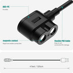 TUSITA Magnetic Charger Cable Compatible with LEDLENSER MH7 MH8 MH11 iH11R ML4 Headlamps Lights - 1.2M / 4ft.