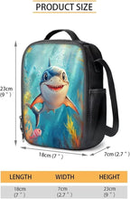 Backpack and Lunch Box Set Boys Shark Backpack 3 Piece Lightweight Backpacks Travel Bookbag for Kids Mochilas Escolares Para Niños Kindergarten Elementary Middle with Wrist Strap Keychain