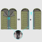 Night Cat Backpacking Tent with Inflatable Double Sleeping Pad Double Sleeping Bag for 2 Persons Camping Combo Set