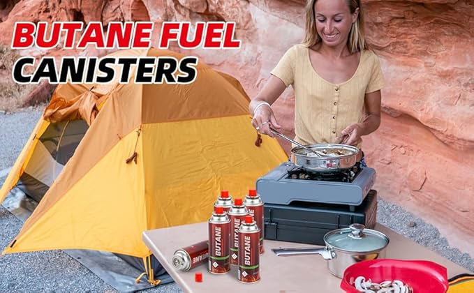 Butane Fuel Canisters for Portable Camping Stoves