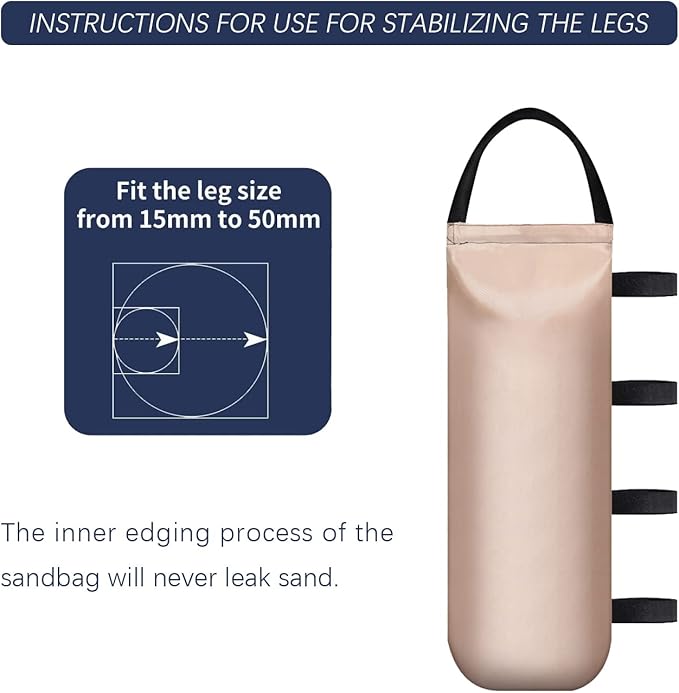 112 LBS Heavy Sand Bags for Canopy Outdoor Advertising Tent Sunshade Fixed Windproof Pop up Canopy Tent (Without Sand) 4-Pack