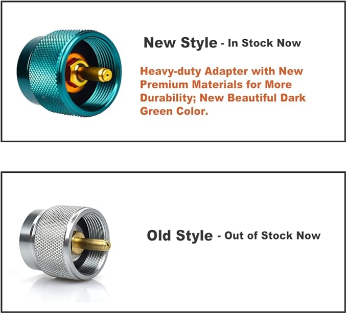 Propane to Butane Adapter Camping Stove Adapter Gas Converter 16 oz Propane Tank Input EN417 Valve Output Camp Fuel Refill Adapter for Outdoor Backpack Hiking (Dark Green X 1 Pack)
