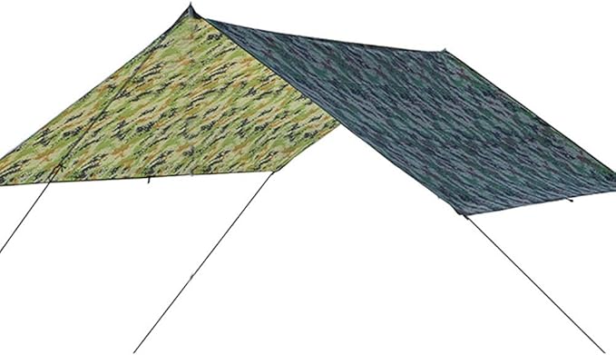 Sail Sun Canopy Camouflage, 57IN Camping Tarp Canopy Waterproof Shade Tent Portable Multifunctional Backpacking Tarp Canopy Waterproof Protection Heavy Duty Shade for Outdoor BBQ Traveling
