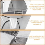 VINGLI 6.8FT Shower Tent, Large Instant Pop Up Shelter with Mesh Floor & Carrying Bag, Privacy Changing Room Tent for Toilet, Camping, Dressing, Lightweight & Sturdy, Easy Set Up