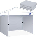 Instant Canopy Tent Sidewalls for 10x10 Pop Up Canopy Waterproof,99% UV Protection，3 Piece Sidewalls, Durable Gray(3PCS Sidewall Only, Canopy Tent NOT Included)