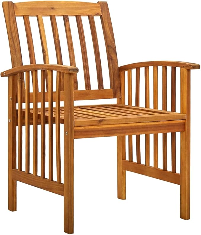 (Fast Shipment) Patio Dining Chairs, Outdoor Chairs, for Camping Pool Beach Deck, Lawn Chair Patio Dining Chairs 3 pcs with Cushions Solid Acacia Wood