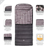 Teton Celsius XXL Sleeping Bag, Cold Weather Sleeping Bags for Adults and Kids, Camping Made Easy and Warm. Compression Sack Included, 35F, 25F, 0F, 20F Degree