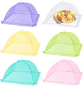 Food Cover Mesh Food Tent, 17"x17", Nylon Covers, Pop-Up Umbrella Screen Tents, Collapsible and Reusable Patio Bug Net for BBQ, Picnics, Parties, Camping, Outdoor - 6 Colors