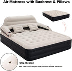 RAPTAVIS King Size Air Mattress Inflatable Bed with Pump and Headboard, Blow Up Mattress