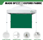 Sidewalls for 10x10 Pop Up Canopy, 210D Polyester Waterproof Canopy Sidewalls with UV Protection, Sunwall Only (Green, 10 * 10ft 3PCS)