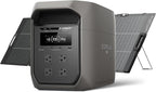 EF ECOFLOW Portable Power Station DELTA 3 MAX with 220W Solar Panel, 3400W X-Boost Output, Ultra-Fast 0-80% Charging in 1.13 Hr, Home Backup & RV Camping (Black)