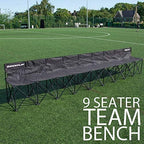QUICKPLAY PRO Portable Folding Bench – Available in 4, 6, and 9 Seats & 6-Seat Shelter | Heavy-Duty, Fast Set-Up Seating for Sports, Camping, and Outdoor Activities