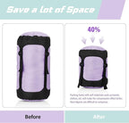 5 Pcs Compression Sacks for Backpacking 5L/10L/15L/20L/35L Camping Sleeping Bag Stuff Sack Water Resistant Sleeping Bag Storage Sack for Space Saving Hiking Gear