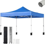 Easy Setup Pop Up Canopy Instant Portable Shelter, 500D Top Fabric, Hexagonal Steel, Easy Outdoor Sun Shade for Events