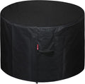 SheeChung Fire Pit Cover Round 33" Dx30 H for Globe fire Ball,Waterproof Heavy Duty 600D Wood Fire Globe Fire Pit Cover for Outdoor fire with BBQ Grill Globe Large Round Pit
