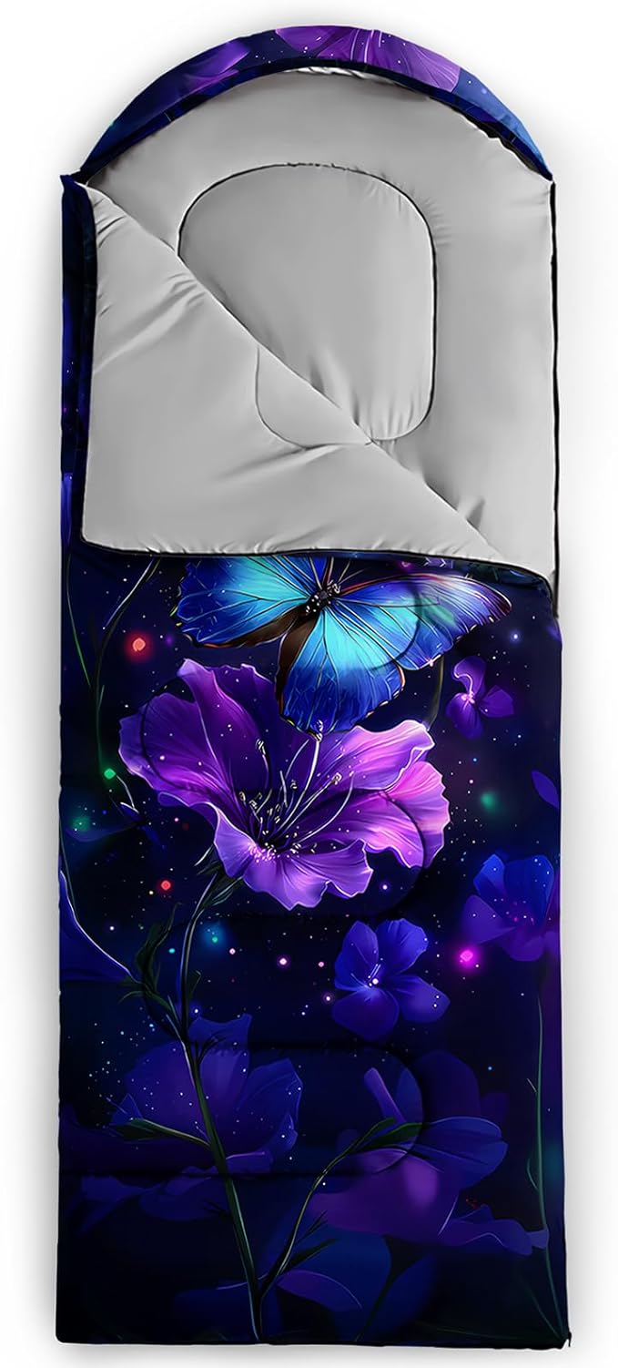 QOOMO Camping Sleeping Bags,3 Season Warm & Cool Weather,Lightweight,Waterproof Sleeping Bags for Adults & Kids,Traveling,and Outdoors,Camping Gear Equipment
