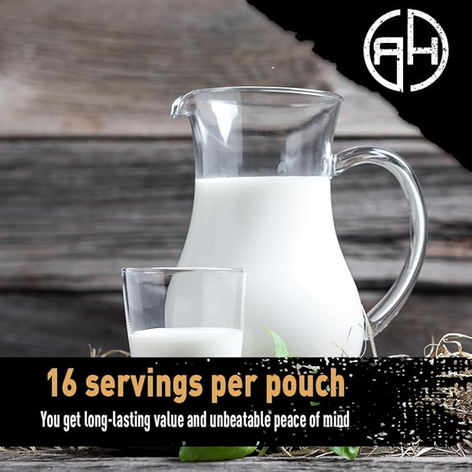 Ready Hour Powdered Whey Milk Case Pack (96 Servings), Powdered Milk In Bulk, Freeze-Dried Food, Emergency Preparedness Kits, Emergency Milk Powder, Long-Term Storage, Long Shelf Life Food
