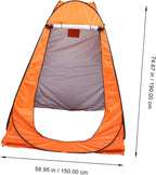 Fully Automatic Outdoor Changing Tent Quick-Open Shower Privacy Tent for Camping Fishing and Hiking Orange Double Ergonomic Design Spacious