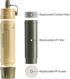 miniwell Gravity Water Purifier Straw Fairly Light and Easily Packed. Multi Use for Group Camping and Famliy Emergency Prepardness