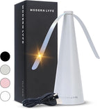 Fly Fans for Tables by Modern Lyfe - AA Battery & USB Powered - Fly Swatter Outdoor Camping Accessory Or for Food at Parties, Restaurants & Picnics, Bug Fan, Spinner Keeps Flies Away (1 Pack - Grey)