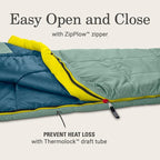 Coleman Big Bay 0/20/40°F Cold-Weather Sleeping Bag, Adult Mummy Sleeping Bag with Headrest, Foot Ventilation, & Storage Sack, Big & Tall Options