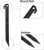 BEISHIDA Holiday Inflatable Replacement Accessories Including Plastic Piles and Tether Hooks Replacement Yard Inflatable Accessories Gardens and Home lawns 14PSC Black
