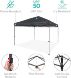 Best Choice Products 8x8ft Pop Up Canopy Tent, Outdoor Shade, 1 Person 1 Minute Set Up, Carry Case, 4 Weight Bags - Gray