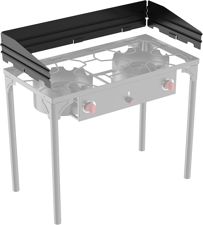 Bestfire Universal 54.3in Windscreen for 2 Burner Camping Stoves Compatible With ROVSUN/Gas One/ADREAK/SKOK and Most Outdoor Propane Stove Models, Easy to Install